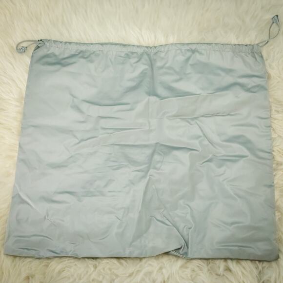 Prada Grey Gray Logo Drawstring Shoe Bag Fabric Replacement Dust Bag Cover - Picture 2 of 3